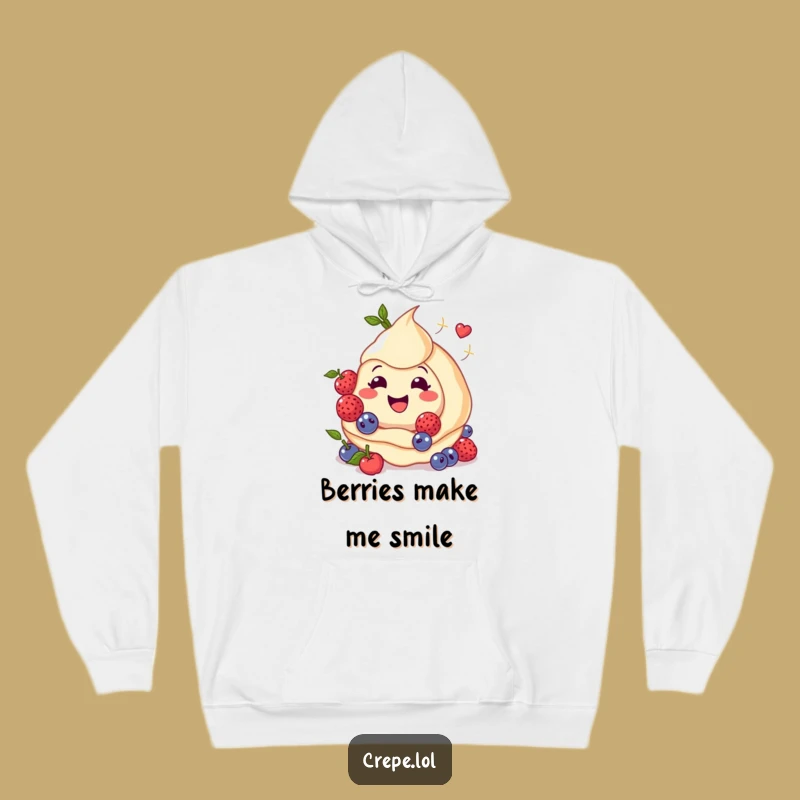 Funny Berry Crepe Hoodie - Cozy and Whimsical Gift!
