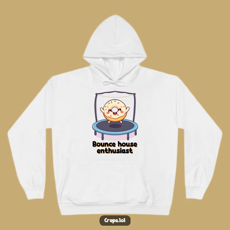 Cozy Funny Donut Trampoline Hoodie: Stay Warm with This Hilarious Sprinkled Treat!