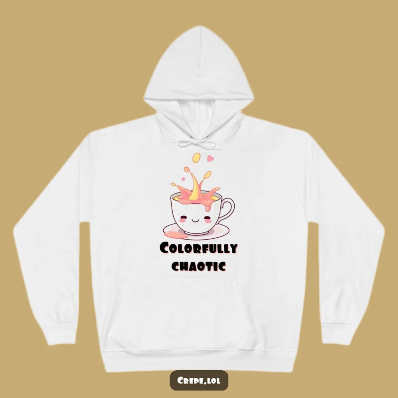 Cozy Funny Teacup Spill Hoodie: Stay Warm with Hilarious Playful Style!