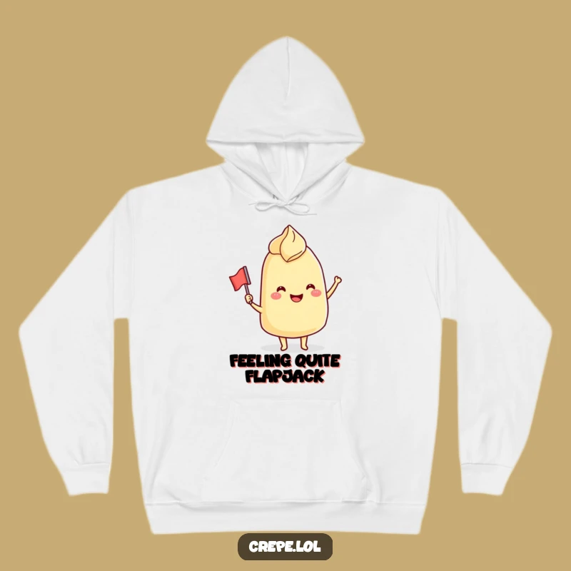 Funny Crepe Flag Hoodie: Cozy Waving Sweatshirt, Perfect Funny Gift for Foodies