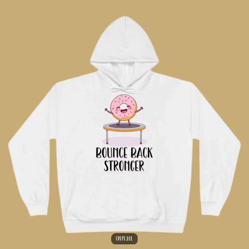 Funny Donut Trampoline Hoodie: Cozy & Hilarious Sprinkled Treat Gift