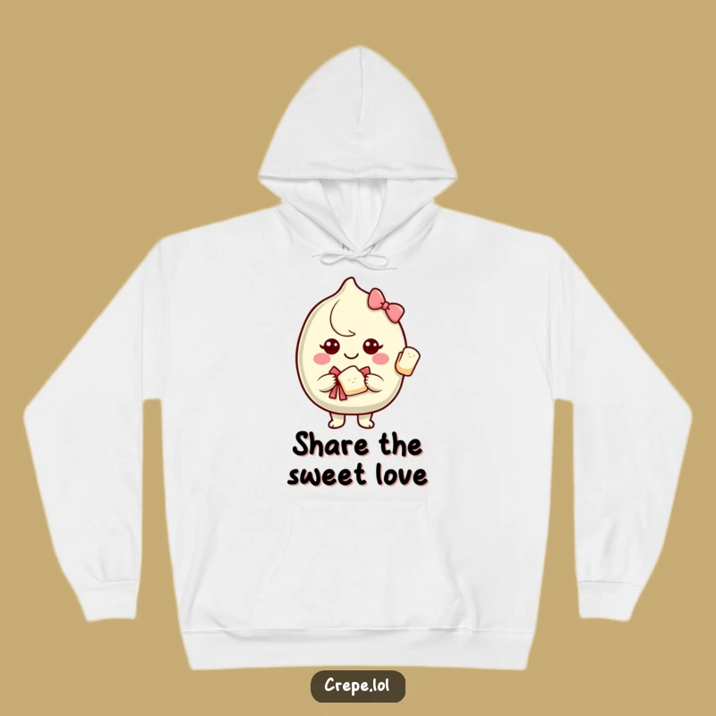 Funny Sharing Crepe Hoodie: Cozy Comfort with a Generous Heart
