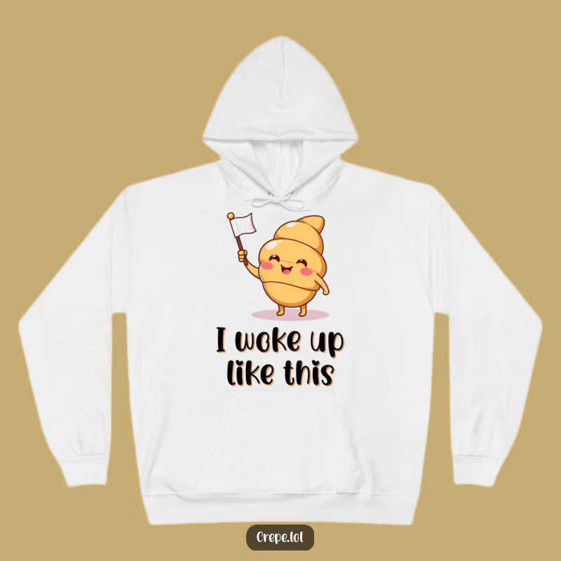 Funny Croissant Wink Hoodie: Cozy Pastry Comfort and Hilarious Gift