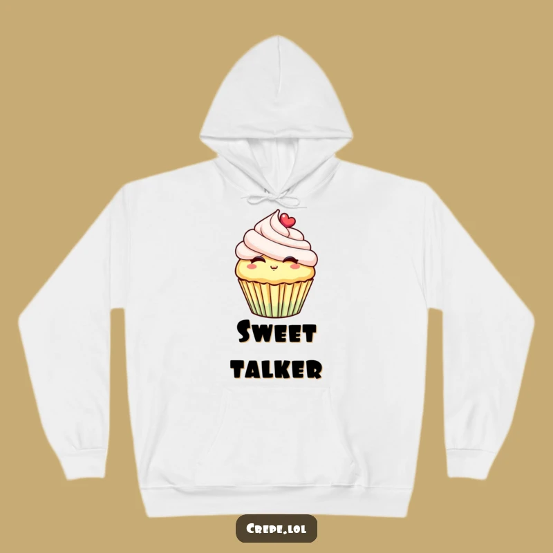 Funny Cheerful Cupcake Hoodie - Cozy Comfort with Hilarious Dessert Art