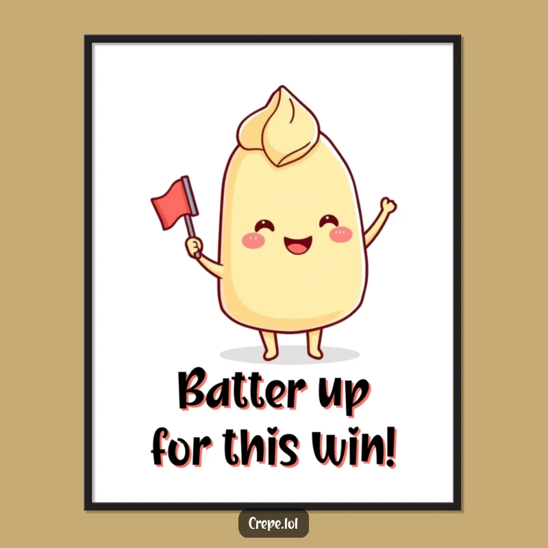 Free Printable Wall Art: Festive Crepe Greeting, Whimsical Downloadable Decor