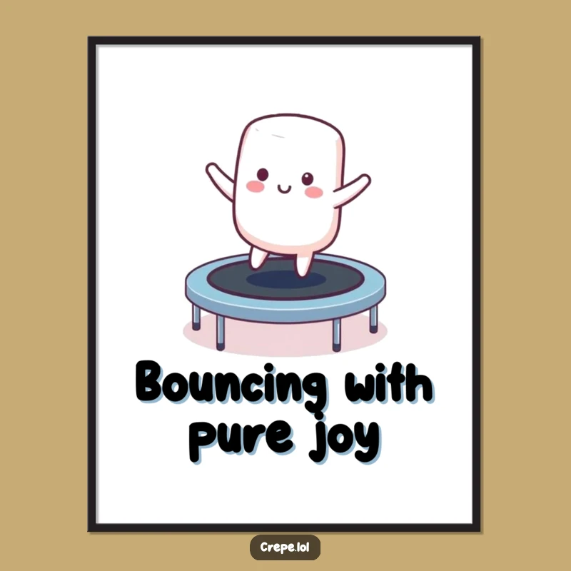 Free Printable Wall Art: Bouncing Marshmallow Fun Downloadable Decor