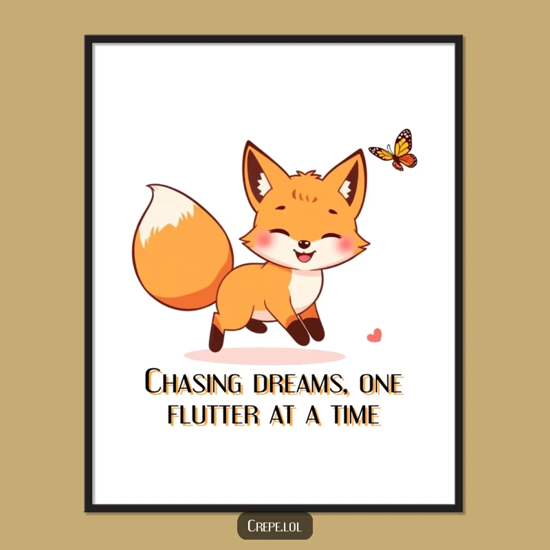 Funny Free Printable Wall Art: Fox & Butterfly - Whimsical Downloadable Art for Nature Lovers!