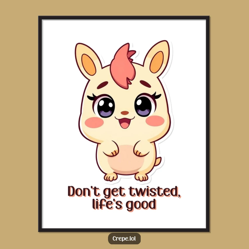 Funny Free Printable Wall Art: Surprised Churro, Wide Happy Eyes, Downloadable Art