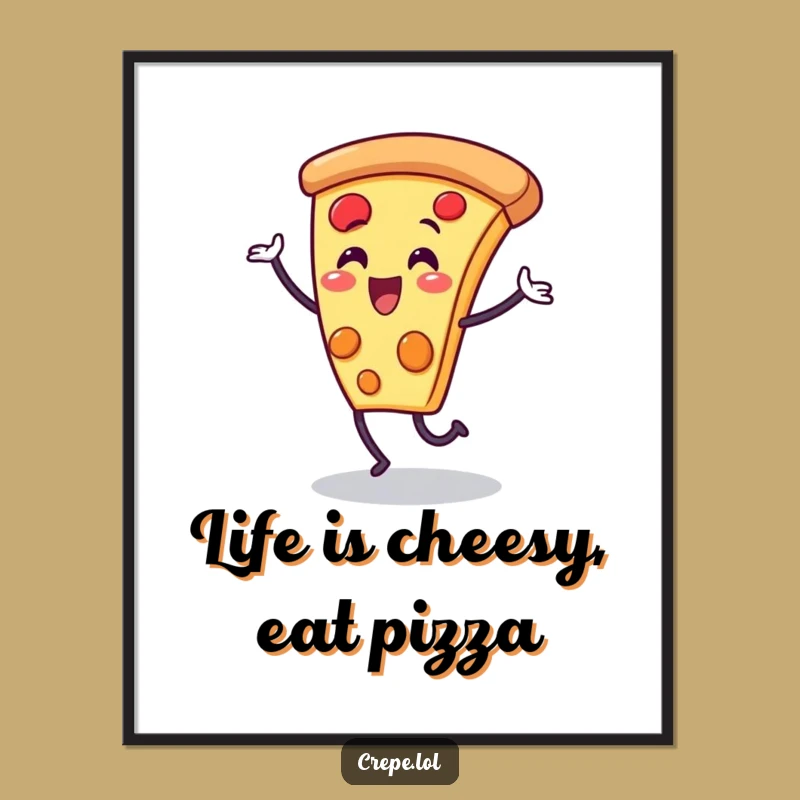 Free Printable Pizza Dance Wall Art - Funny Downloadable Gift