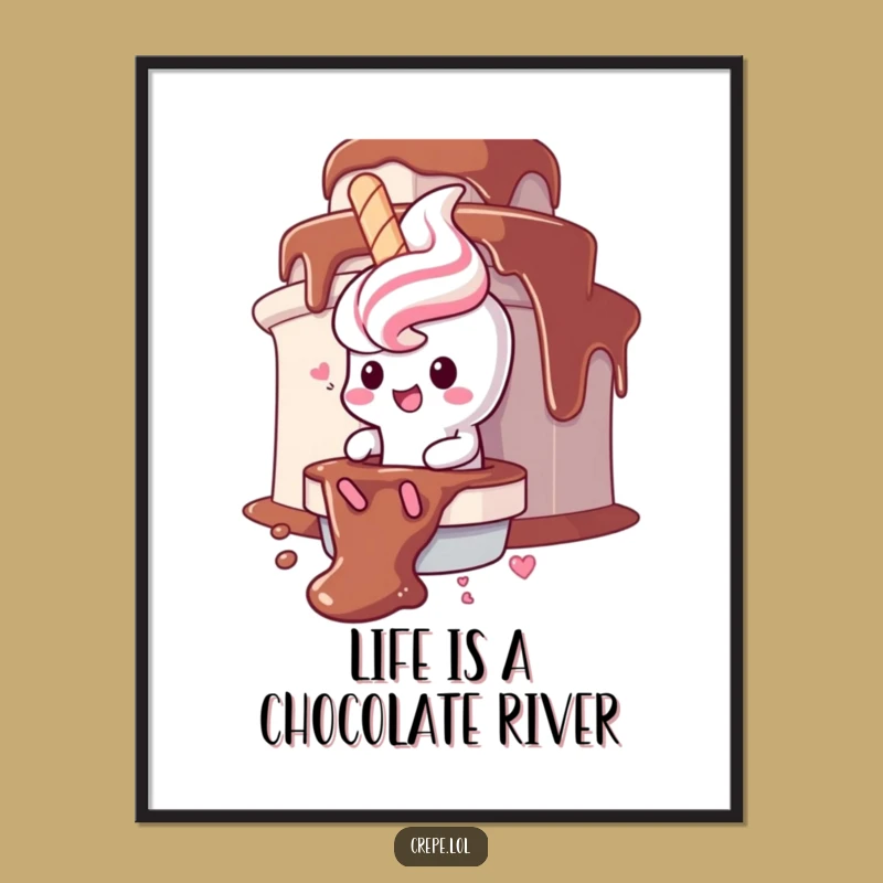 Free Printable Wall Art: Funny Churro Slide, Humorous Downloadable Art Gift!