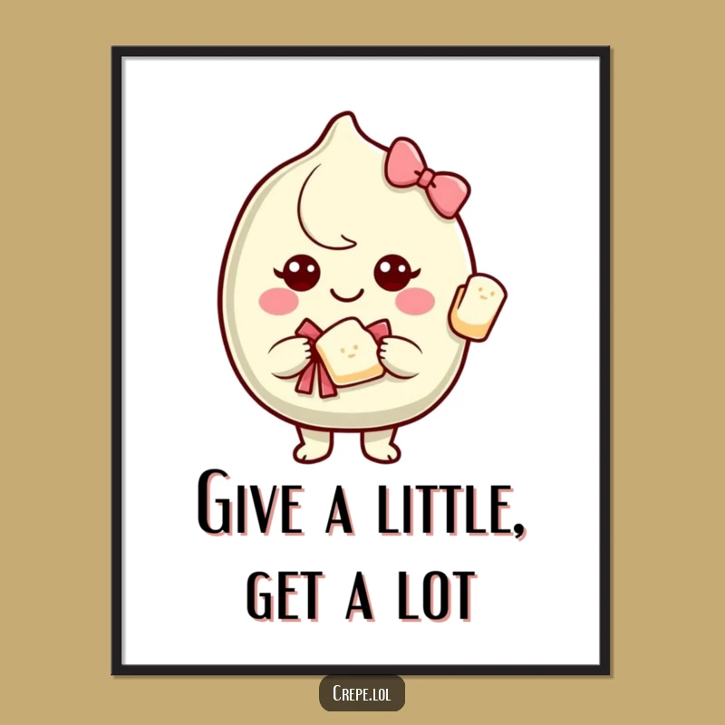 Free Printable Wall Art: Generous Crepe, Heartwarming Downloadable Decor