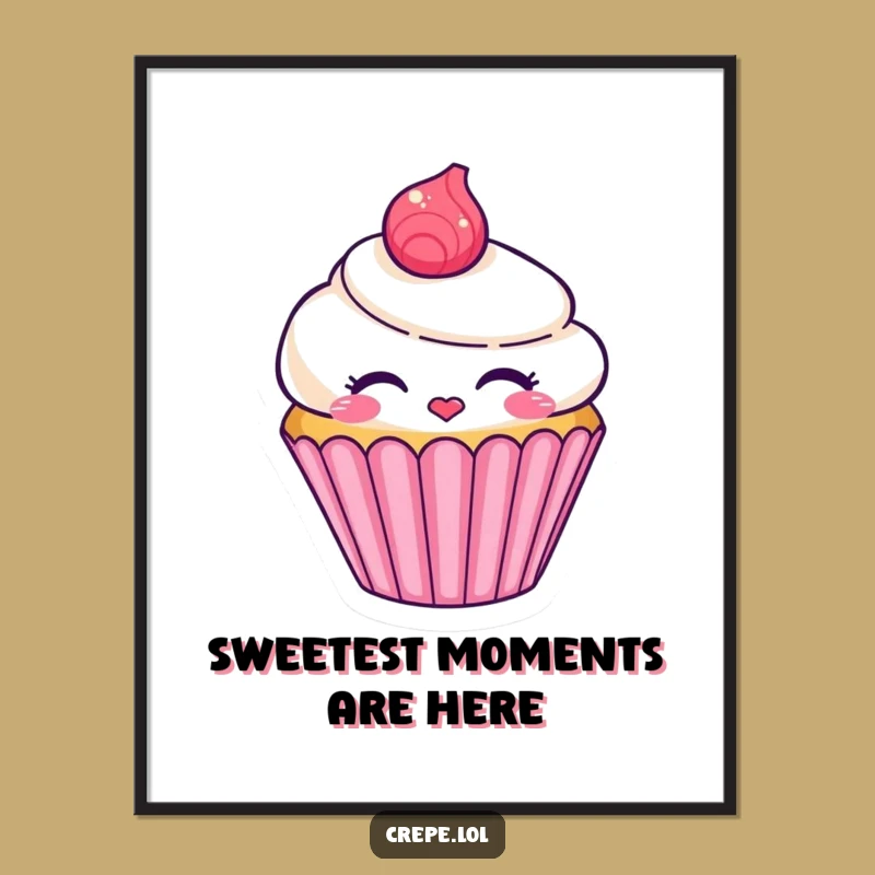 Free Printable Wall Art: Kissing Cupcake Sweetness Downloadable Decor