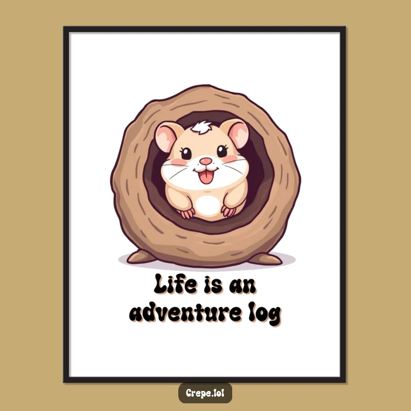 Funny Free Printable Wall Art: Hamster Peek, Quirky Decor Downloadable Art