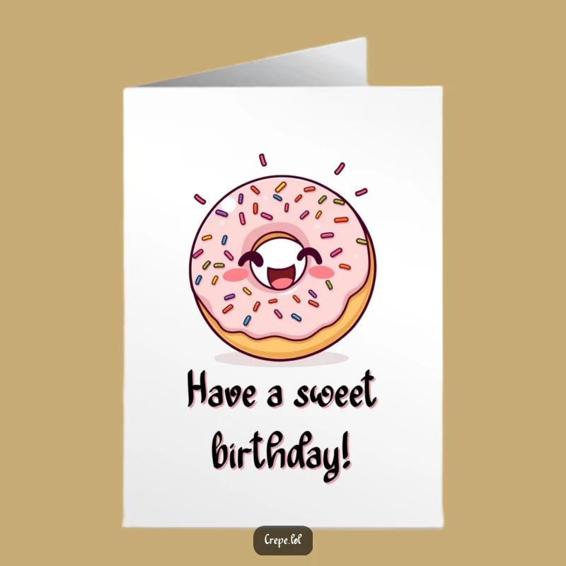 Bouncing Donut Free Printable Birthday Card - Sweet Downloadable Gift
