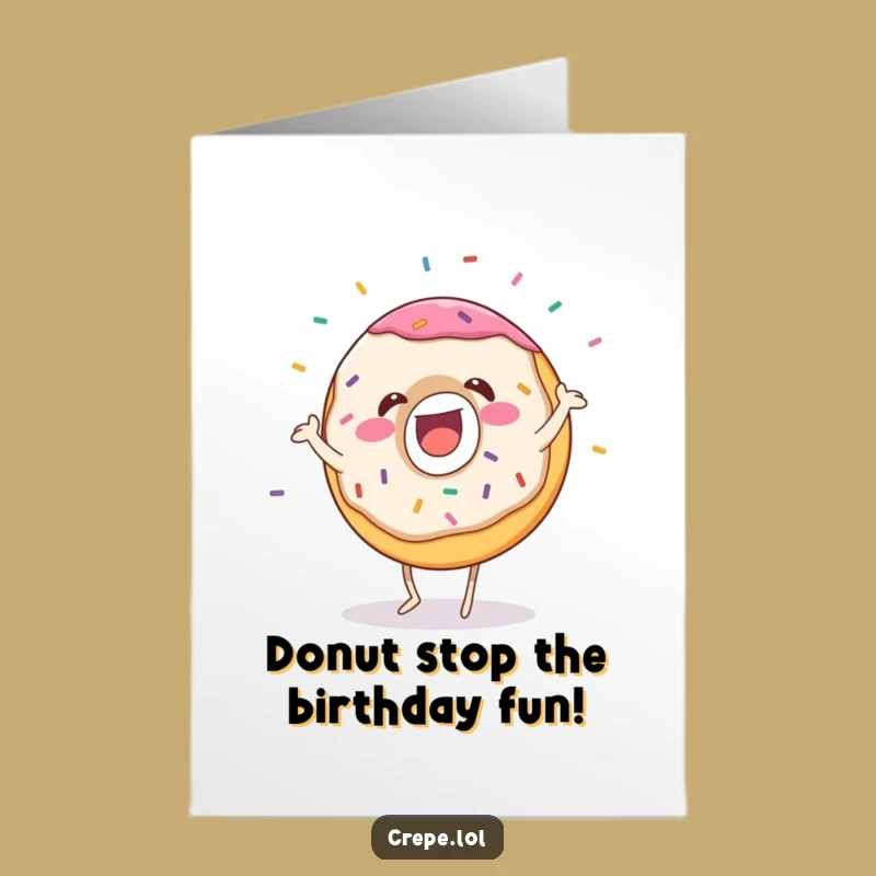 Free Printable Birthday Donut Card: Funny Downloadable Gift for a Sweet Celebration - DIY