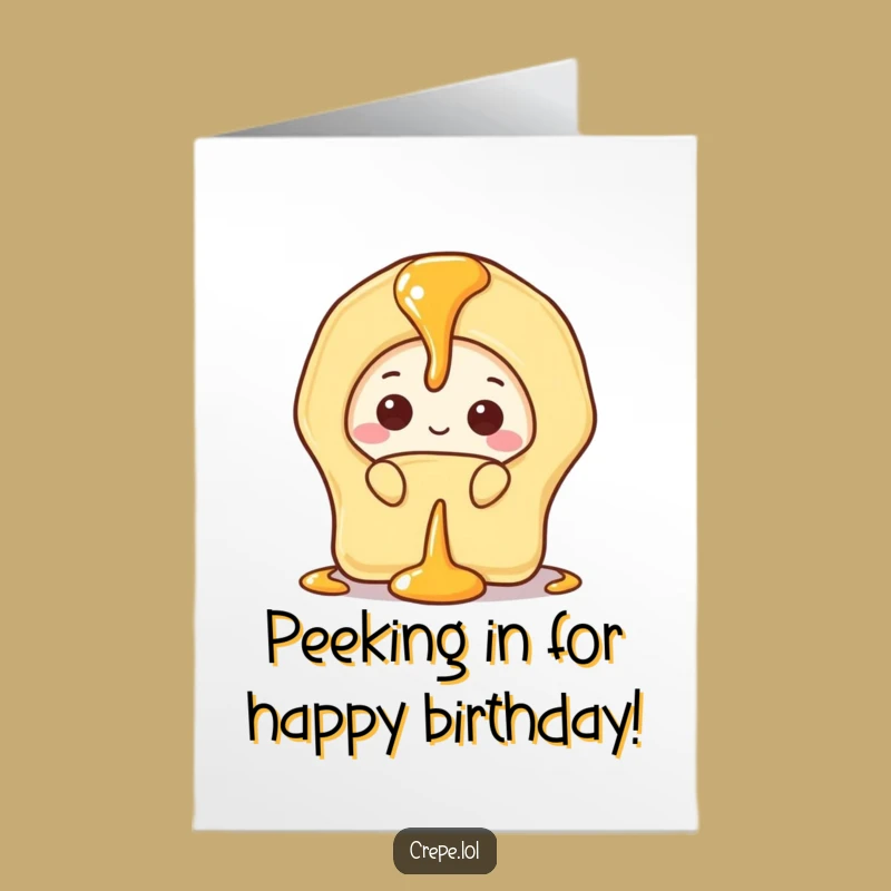 Free Printable Birthday Card: Shy Banana Crepe Funny DIY Downloadable Gift