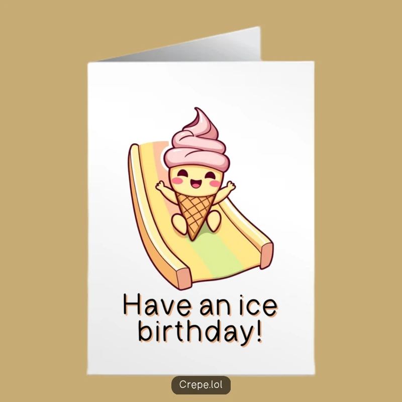 Free Printable Ice Cream Birthday Card: Funny Downloadable Gift for a Cool Celebration - DIY