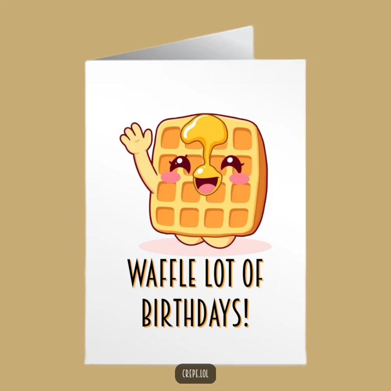 Free Printable Waffle Wave Birthday Card - Fun Downloadable Gift for Breakfast Lovers