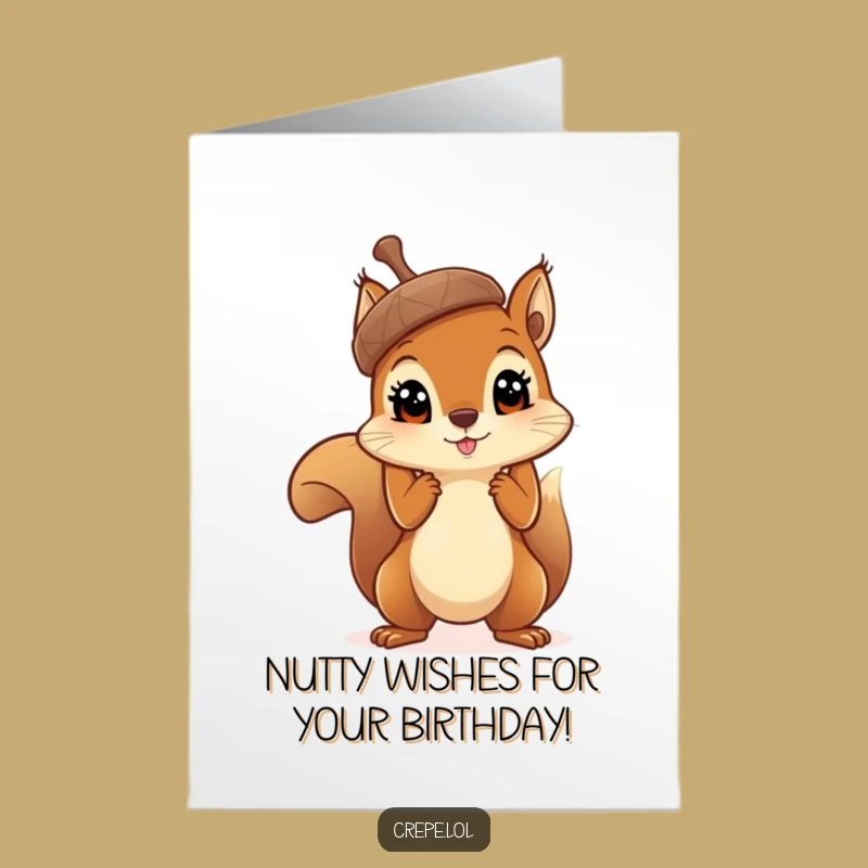Free Printable Birthday Card: Squirrel's Giant Acorn - Funny & Ambitious Downloadable Gift!