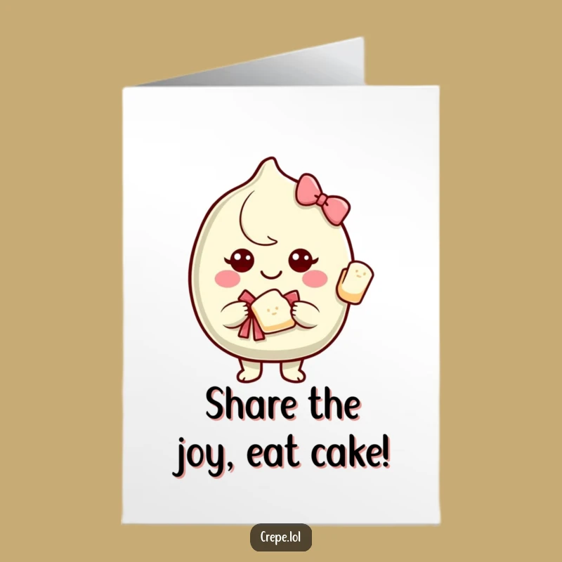 Free Printable Birthday Card: Generous Crepe, Sweet Downloadable Greeting