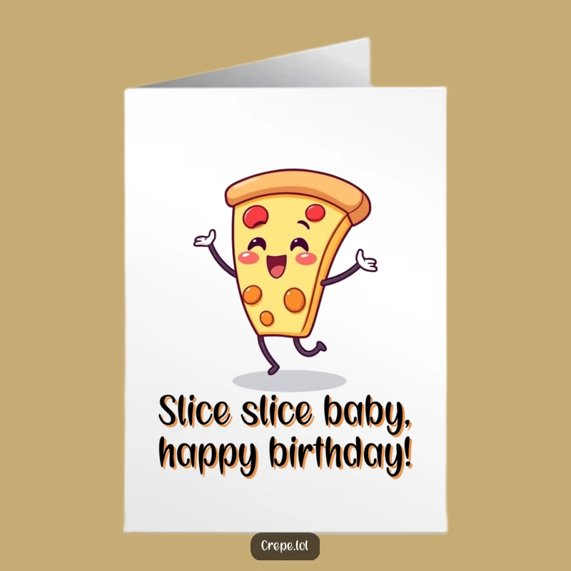 Free Printable Happy Birthday Pizza Dance Card - Funny Downloadable Gift