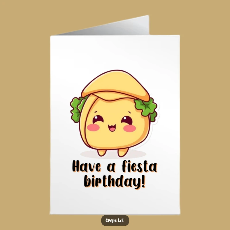 Taco Tip-Hat Free Printable Birthday Card - Humorous Downloadable Gift