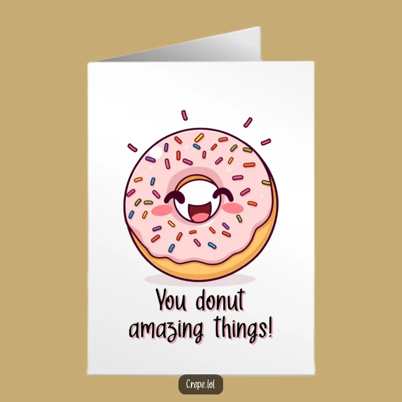 Bouncing Donut Free Printable Congratulations Card - Yum Downloadable Gift