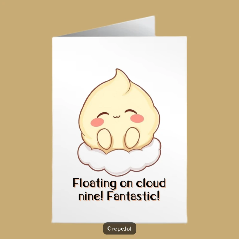 Free Printable Congrats Card: Cloud Crepe, Peaceful Downloadable Celebration