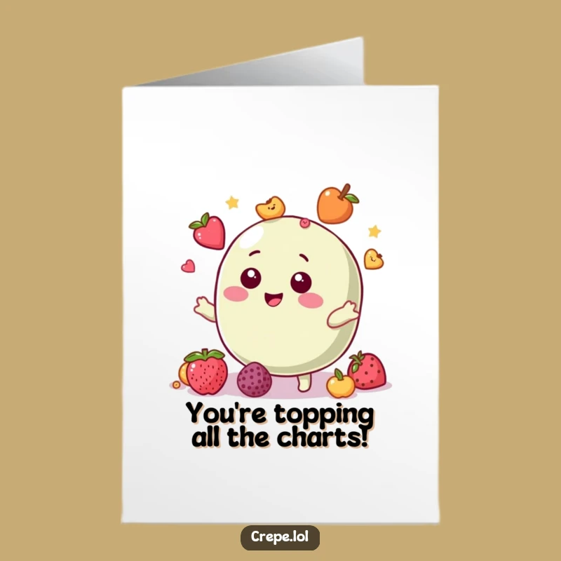 Free Printable Congrats Card: Macaron Juggling Fruit, Funny Downloadable Gift