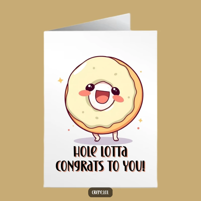 Free Printable Congratulations Donut Somersault Card - Funny Downloadable Gift