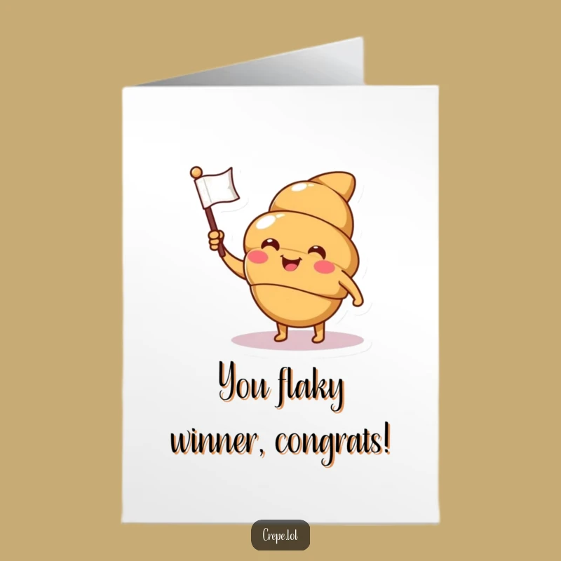 Free Printable Croissant Congratulations Card: Funny Downloadable Gift for Great News - Print at Home