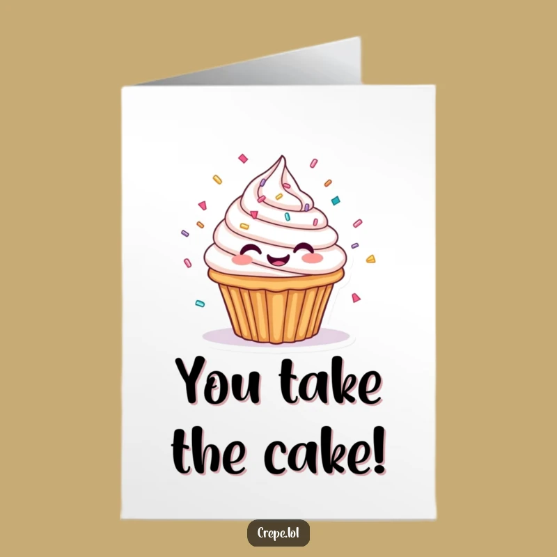 Free Printable Funny Cupcake Spinning Congrats Card - Joyful Downloadable Festivity