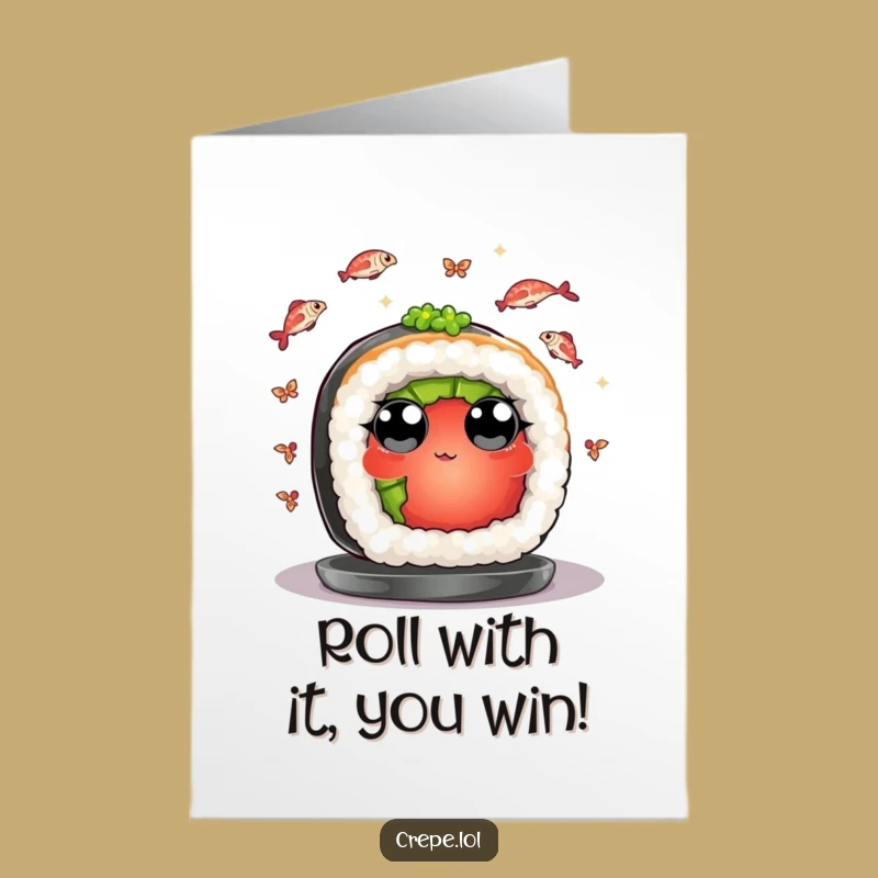 Free Printable Funny Sushi Juggling Congrats Card - Amazing Downloadable Achievement