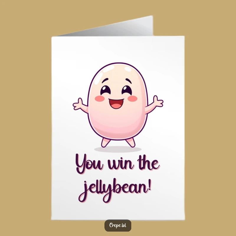 Free Printable Jellybean Jump Congratulations Card - Funny Downloadable Gift for Exuberant Wins