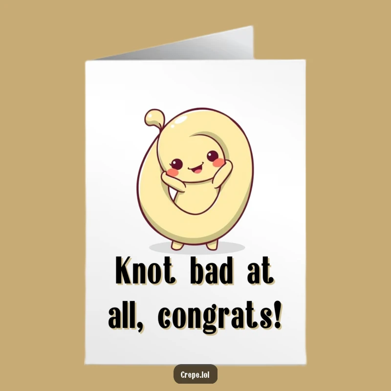 Free Printable Pretzel Congrats Card: Funny Bendy Pose for Your Achievement!