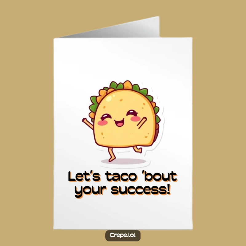 Free Printable Congrats Card: Dancing Taco Celebration, Festive Downloadable Gift for Any Win