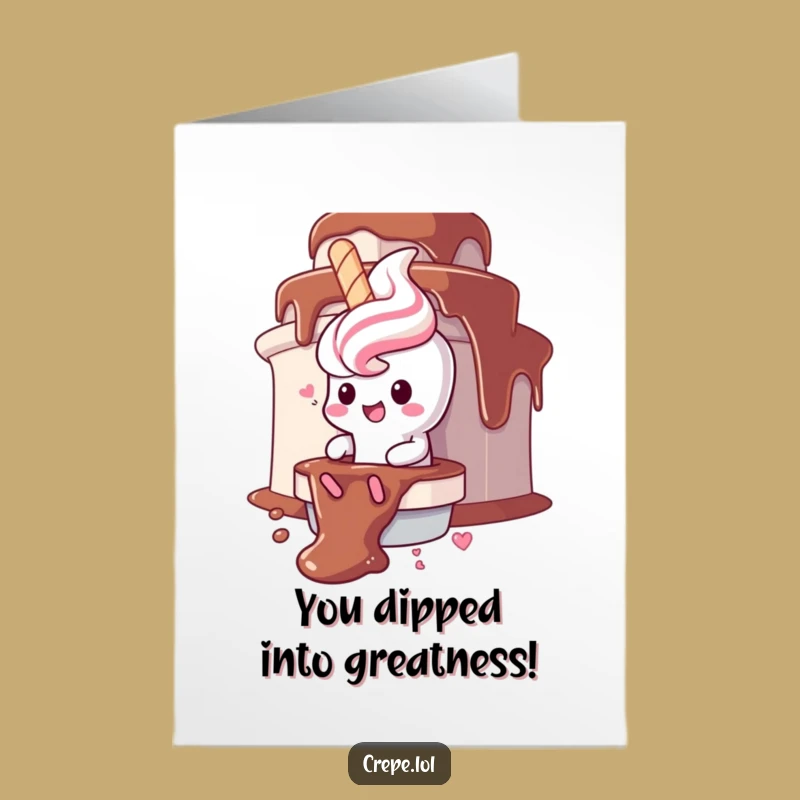 Free Printable Congrats Card: Churro Slide, Hilarious Achievement Downloadable Gift!