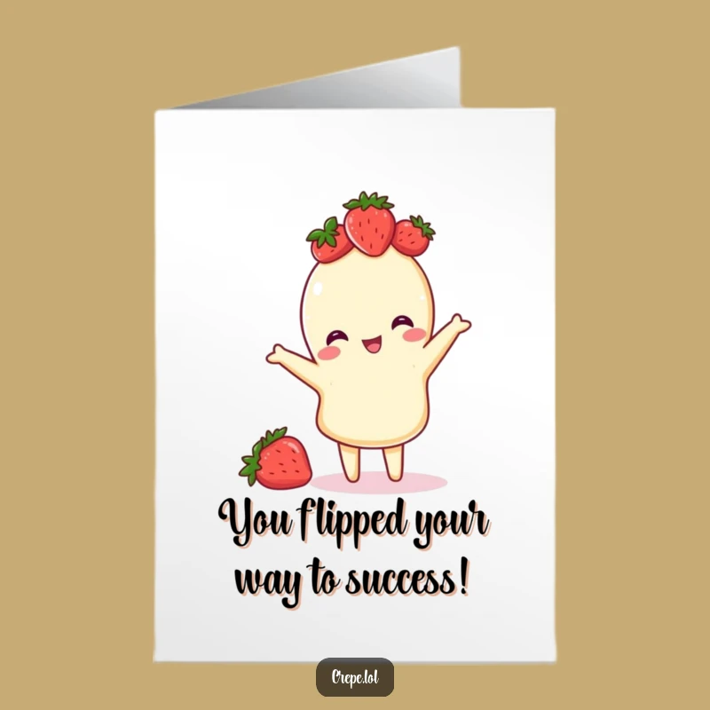 Free Printable Congrats Card: Crepe Flip Celebration - Funny Downloadable Joy!