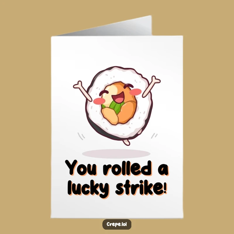 Sushi Cartwheel Free Printable Congratulations Card - Fun Downloadable Gift