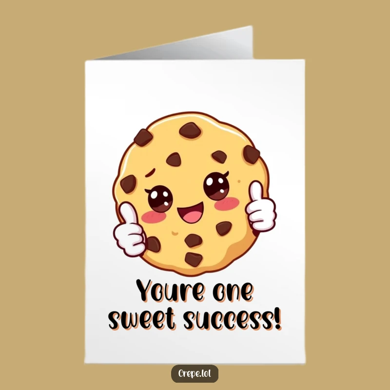 Free Printable Cookie Congratulations Card - Thumbs Up Pal Downloadable for Any Occasion