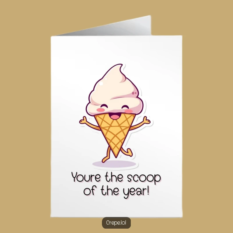 Free Printable Ice Cream Congrats Card: Funny Dance for Your Sweet Success!