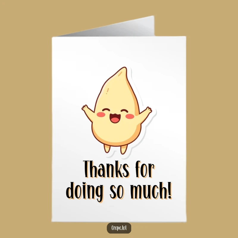 Free Printable Funny Thank You Card Crepe Flipping, Grateful Downloadable Greeting Gift