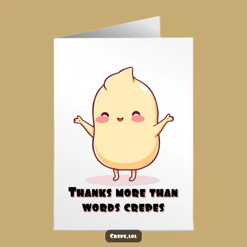 Free Printable Thank You Card: Dancing Crepe Gratitude Funny DIY Downloadable Gift