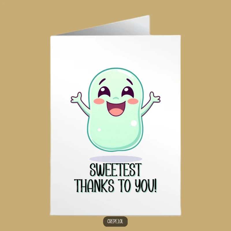 Free Printable Jellybean Thank You Card: Show Gratitude with a Joyful Jumping Treat