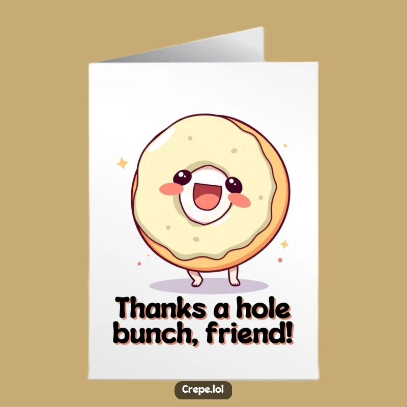 Free Printable Thank You Donut Somersault Card - Funny Downloadable Gift