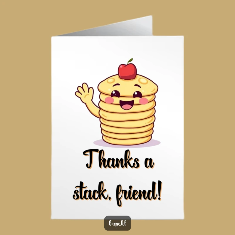 Sweet Free Printable Thank You Card: Pancake Wave - Downloadable Appreciation Gift