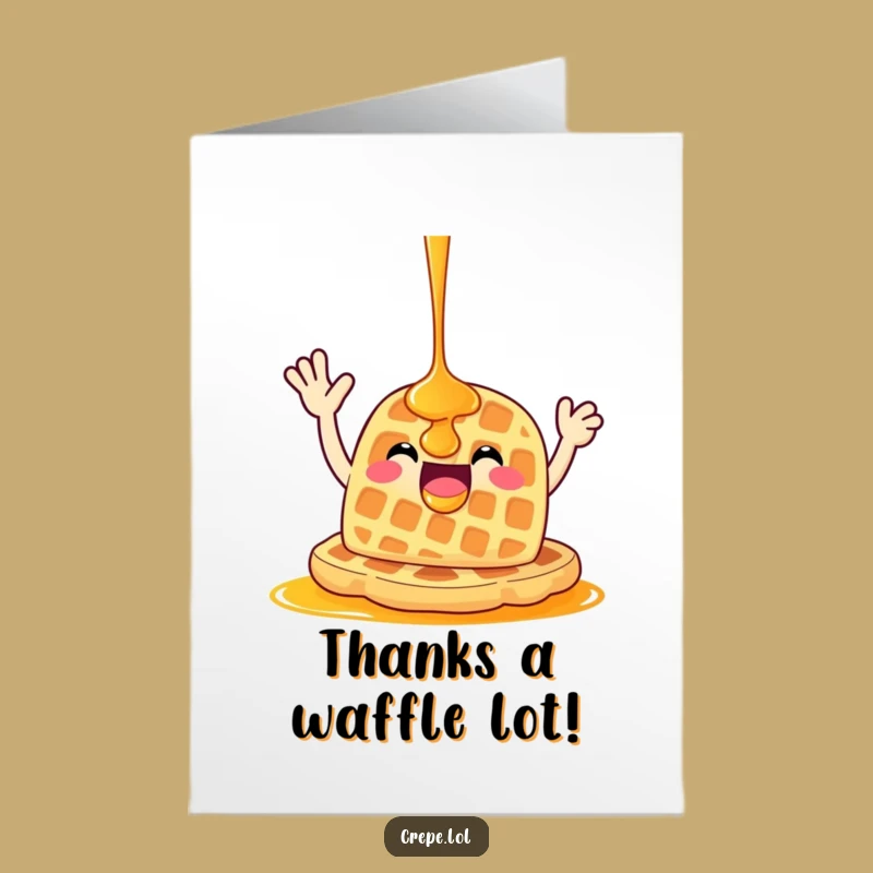 Free Printable Waffle Thank You Card: Express Gratitude with a Syrupy, Enthusiastic Treat