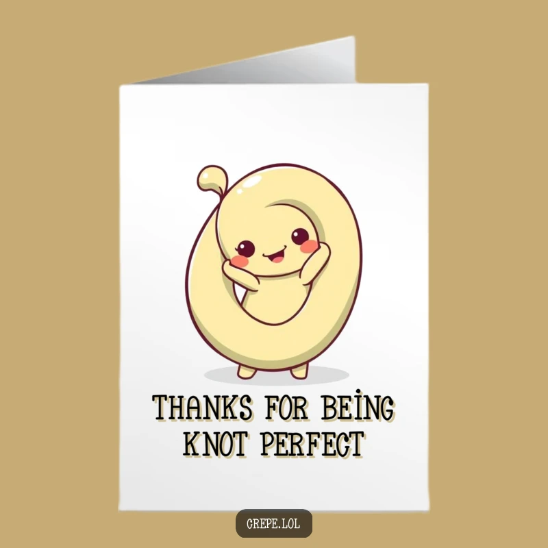 Free Printable Pretzel Thank You Card: Funny Bendy Pose to Show Thanks!