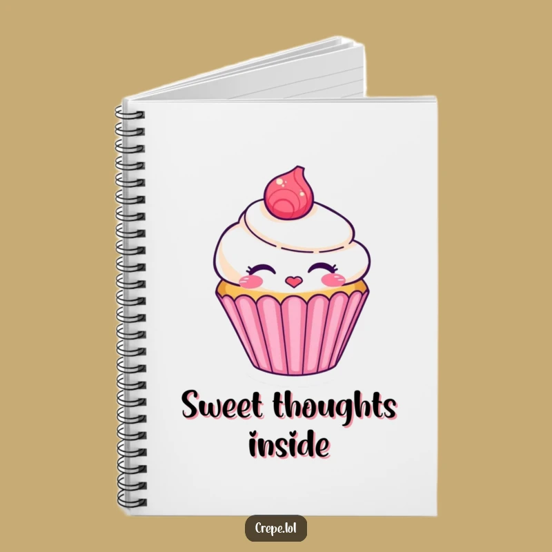 Funny Cupcake Kiss Notebook - Sweet Character Journal