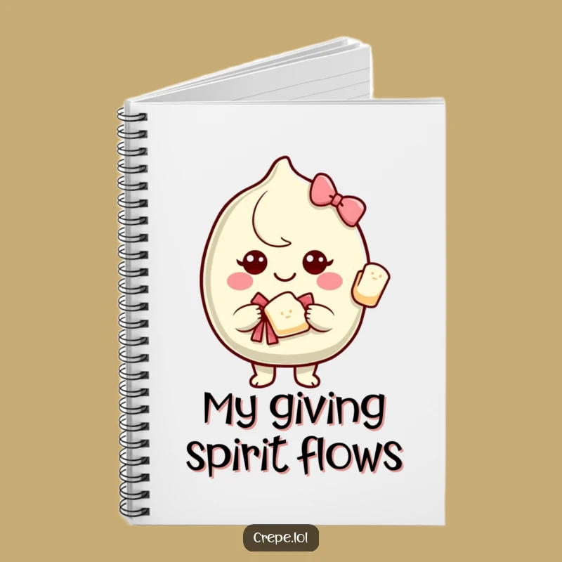 Funny Generous Crepe Notebook: Jot Down Kind Thoughts